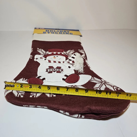Mississippi State University Collegiate Oversized Holiday Snowman Stocking NEW! - Picture 6 of 6